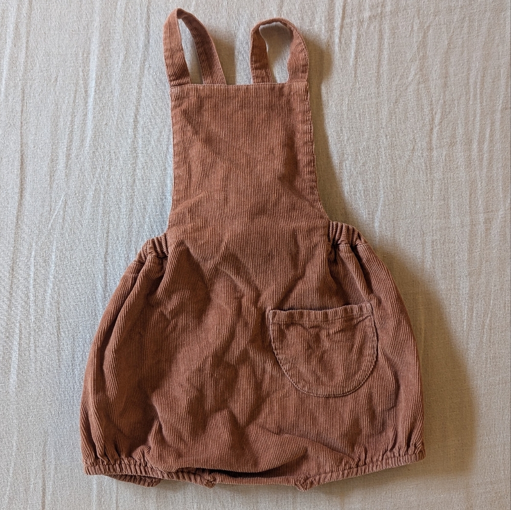 Soor Ploom Kids Brown/Rust Corduroy Overalls